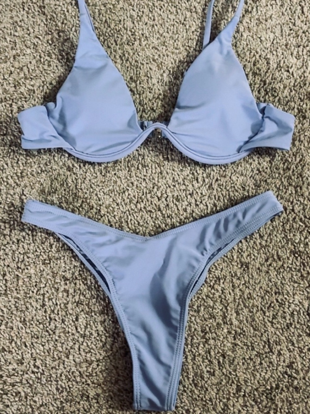 Light Blue V-Waist Bikini Set